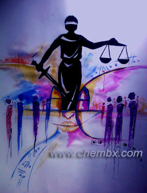 abstract-painting-the law-by-chembaline Uche-uche-on-paper